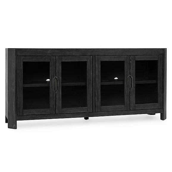 Classic Home Macarthur Reclaimed Oak 4 Door Cabinet in Antique Black 52004123 PROMO