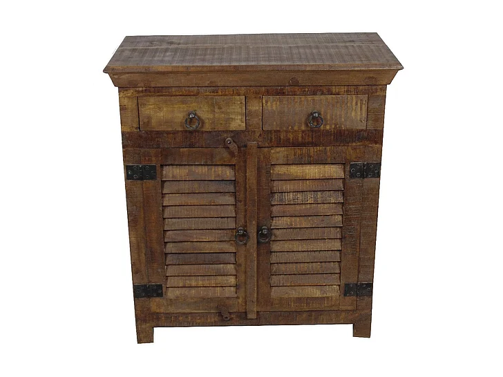 Moti Furniture Troy 2-Drawer, 2-Door Cabinet in Honey