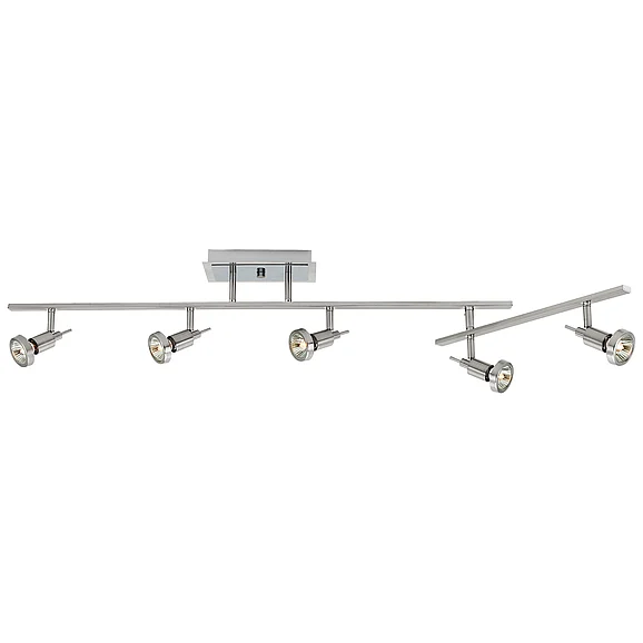 Access Lighting Viper 5 Light Adjustable LED Track in Brushed Steel 52042LEDDLP-BS
