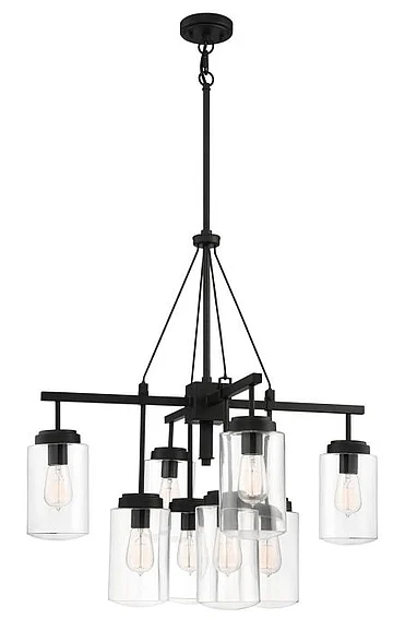 Craftmade Crosspoint 8 Light Outdoor Chandelier in Espresso 52128-ESP