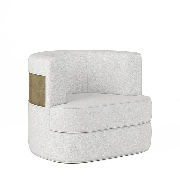 A.R.T. Furniture Cassat Swivel Chair in Okla Snow 522516-5302