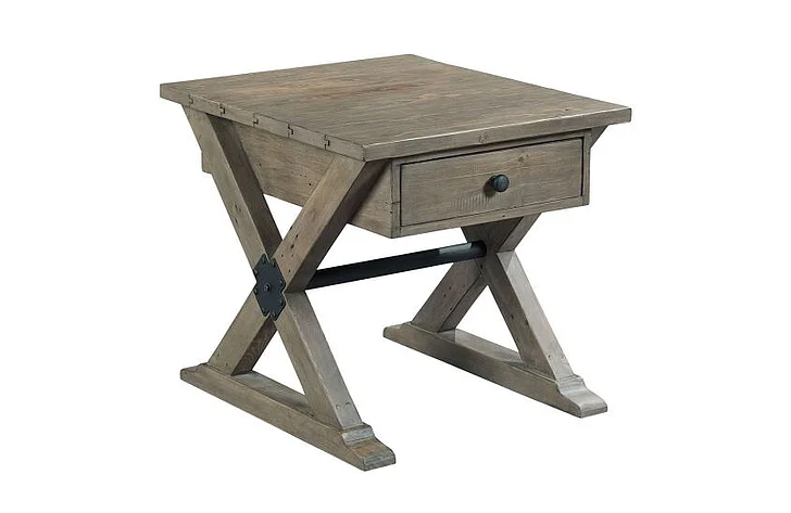 Hammary Hamilton Reclamation Place End Table in Light Stain 523-915 CLOSEOUT