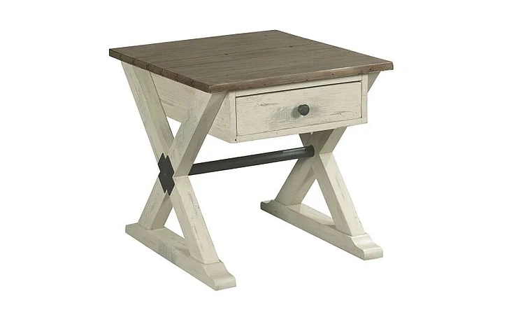 Hammary Hamilton Reclamation Place End Table in Natural 523-915W CLOSEOUT