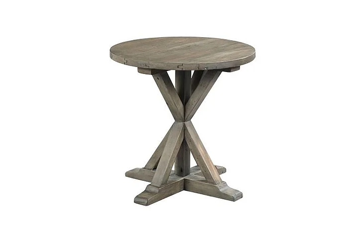 Hammary Hamilton Reclamation Round End Table in Natural 523-918 CLOSEOUT
