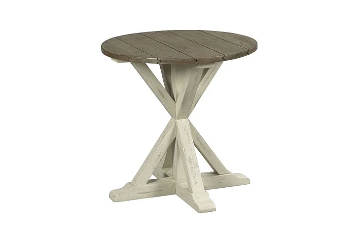 Hammary Hamilton Reclamation Round End Table 523-918W CLOSEOUT