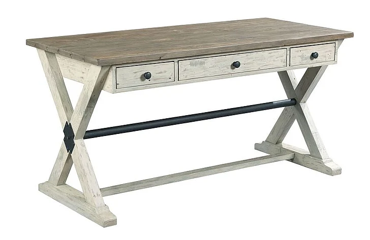 Hammary Hamilton Reclamation Place Trestle Desk in Natural 523-940 CLOSEOUT