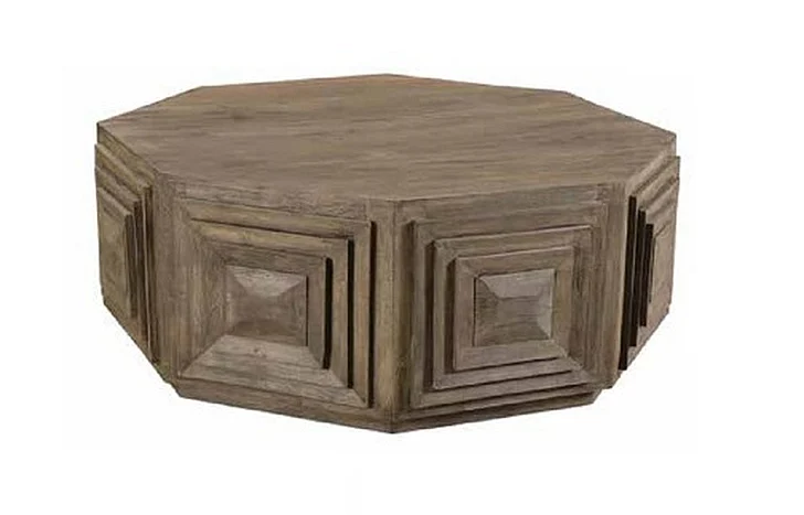 Meva Furniture Gamble Octagonal Cocktail Table in Sandblasted Arabica Bean 52303001