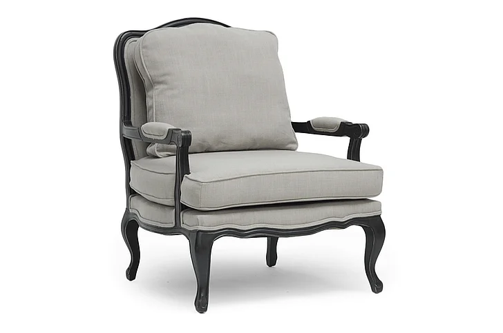 Baxton Studio Antoinette Classic Antiqued French Accent Chair in Beige