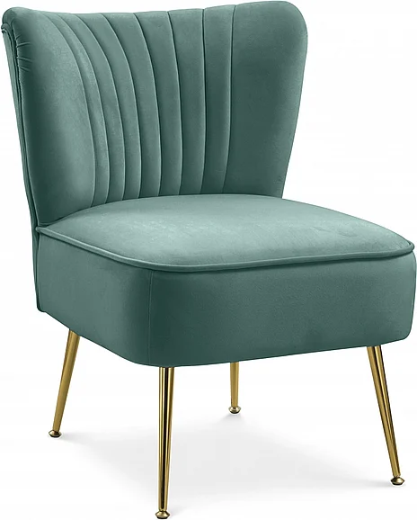 Meridian Tess Velvet Accent Chair in Mint Velvet 504Mint