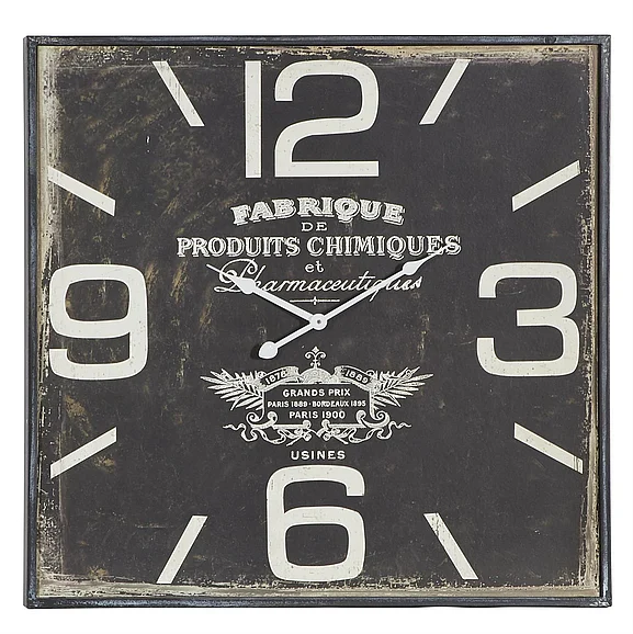 UMA Black Wooden Decorative Wall Clock, 23" x 2" x 23" | 52518