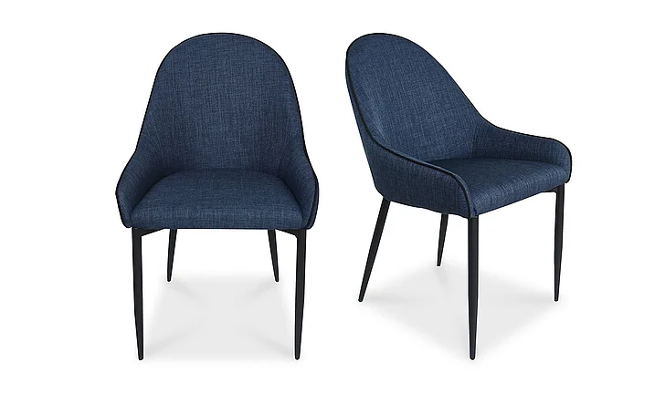 Moe's Home Collection Lapis Dining Chair (Set of 2) in Blue UU-1001-26