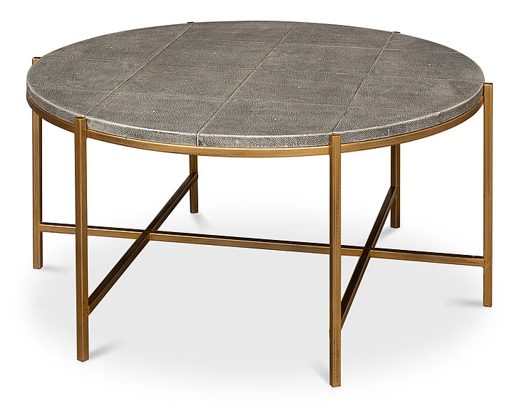 Sarreid Coffee Table in Grey Shagreen 52634