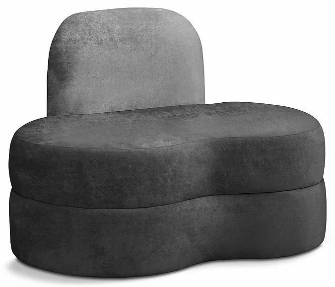 Meridian Mitzy Velvet Chair in Grey Velvet 606Grey-C
