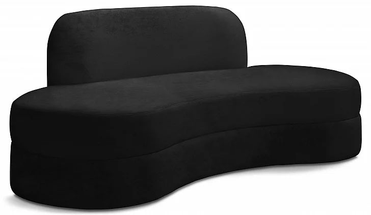 Meridian Mitzy Velvet Sofa in Black Velvet 606Black-S