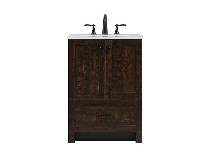 Elegant 24 In. Single Bathroom Vanity in Expresso VF2824EX