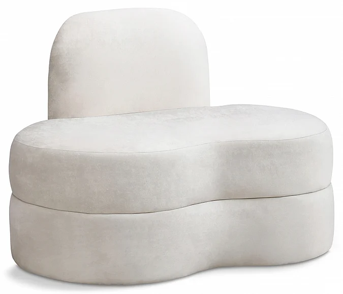 Meridian Mitzy Velvet Chair in Cream Velvet 606Cream-C