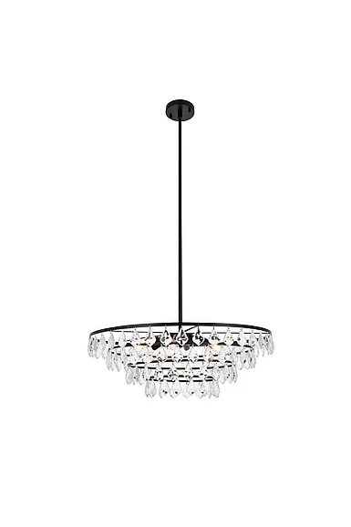 Elegant Ella 28 In. Pendant in Black 1101D28BK CLOSEOUT