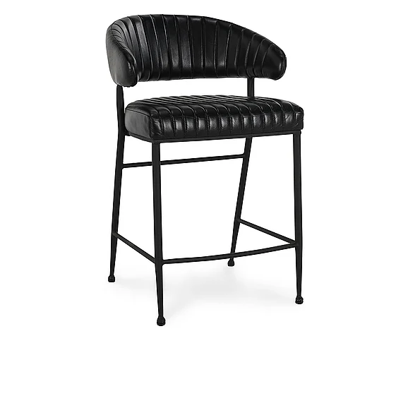 Classic Home Umbria 26" Counter Stool in Jet Black 53001981