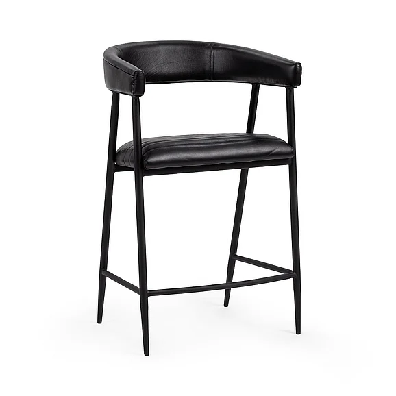 Classic Home Preston 26" Counter Stool in Jet Black 53001986