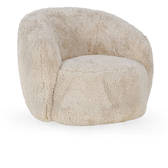 Classic Home Adley Plush Swivel Accent Chair in Sand 53004800