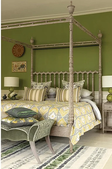 Jonathan Charles William Yeoward 2pc Morris King Bedroom Set in Greyed Oak