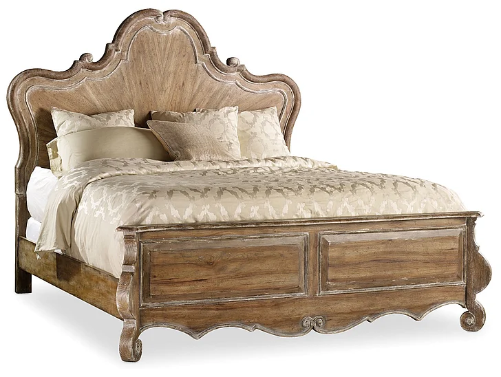Hooker Furniture Chatelet Cal King Wood Panel Bed in Light Wood 5300-90260