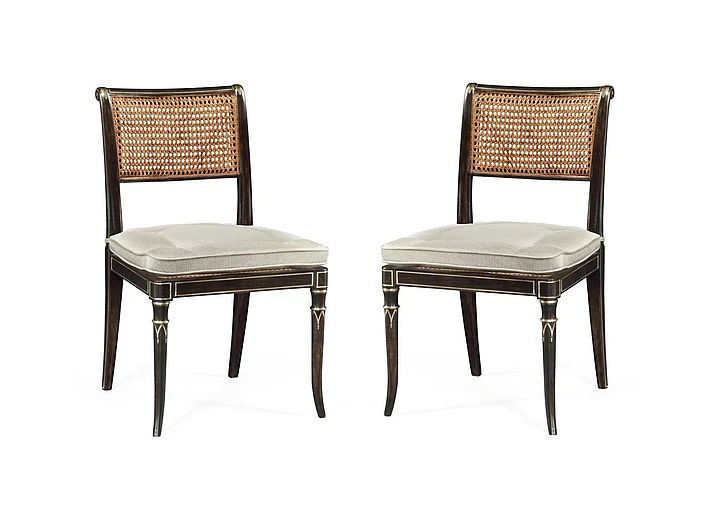 Jonathan Charles William Yeoward Linden Charcoal Wash Dining Side Chair in Charcoal Wash (Set of 2) 530121-SC-CHW
