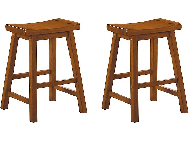 Homelegance Saddleback 24 Counter Height Stool, RTA in Oak 5302A-24