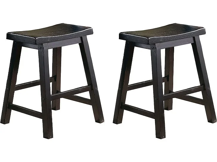 Homelegance Saddleback 18 Dining Stool, RTA in Black 5302BK-18