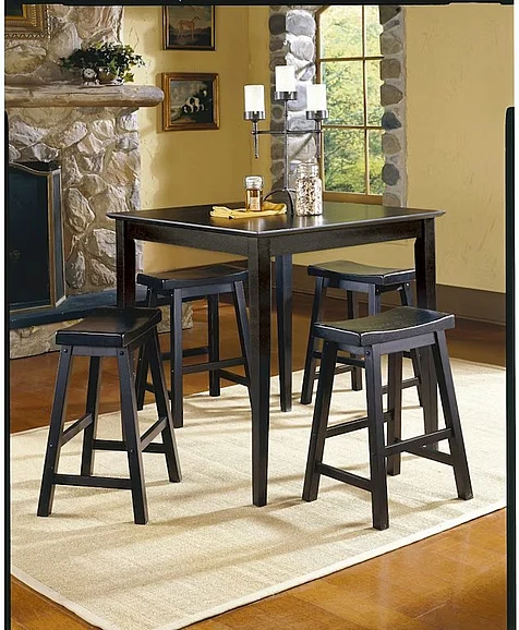 Homelegance Saddleback 24 Counter Height Stool, RTA in Black 5302BK-24