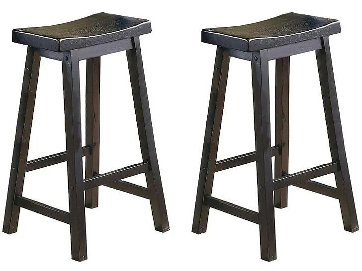 Homelegance Saddleback 29 Pub Height Stool, RTA in Black 5302BK-29