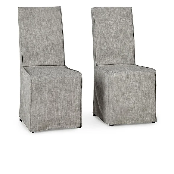Classic Home Jordan Upholstered Dining Chair Set of 2 in Cool Gray 53051667