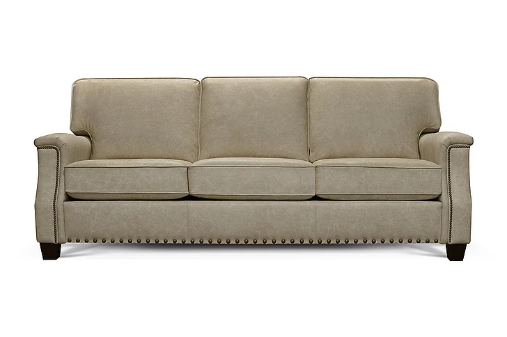 Tennessee Custom Salem 2pc Leather Living Room Set w/ Nails Trim