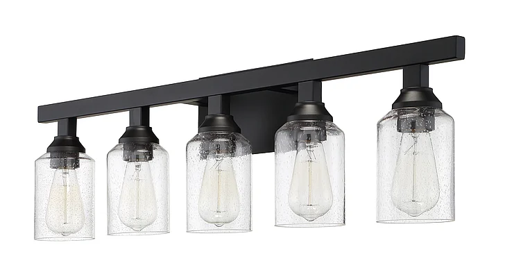 Craftmade Chicago 5 Light Vanity in Flat Black 53105-FB