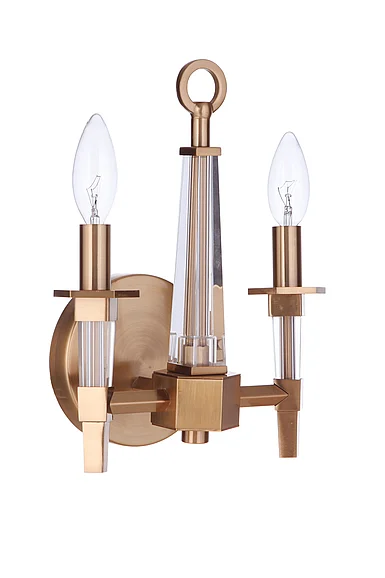Craftmade Tarryn 2 Light Wall Sconce in Satin Brass 53262-SB CLOSEOUT
