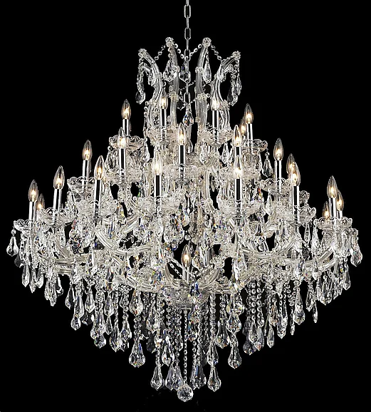 Elegant Maria Theresa 37 Light Chrome Chandelier Clear Royal Cut Crystal 2801G44C/RC