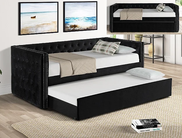 Crown Mark Trina Daybed in Black