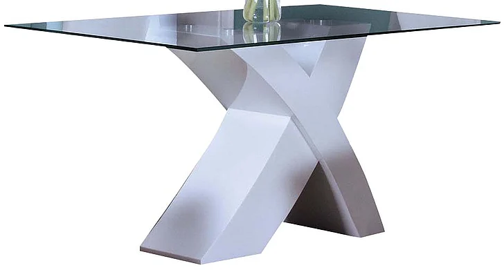 Acme Pervis Modern Dining Table in White 71105