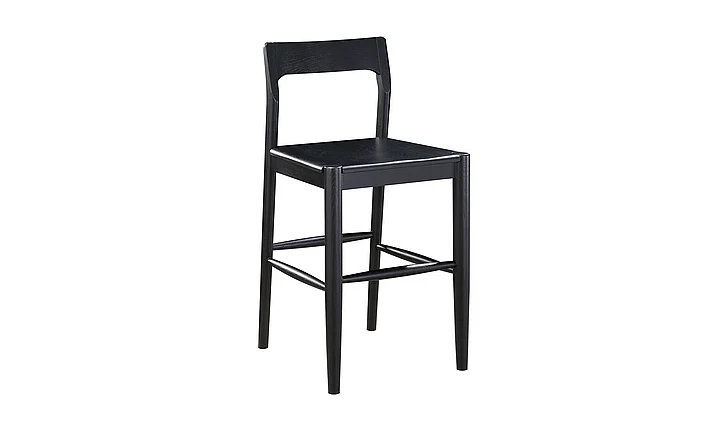Moe's Home Collection Owing Counter Stool in Black BC-1124-02