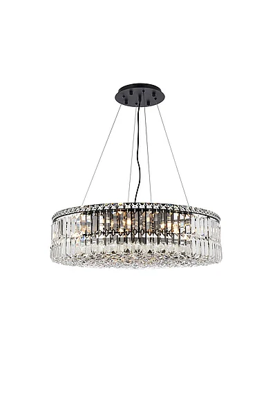 Elegant Maxime 28 In. Black Chandelier V2030D28BK/RC CLOSEOUT