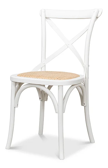 Sarreid Tuileries Side Chair in White 53704 (Set of 2)