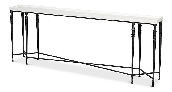 Sarreid Elegance Nathaniel Console Table in Off White/Black 53764