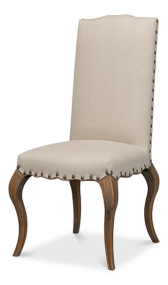 Sarreid Thorne Side Chair in Beige 53777 (Set of 2)