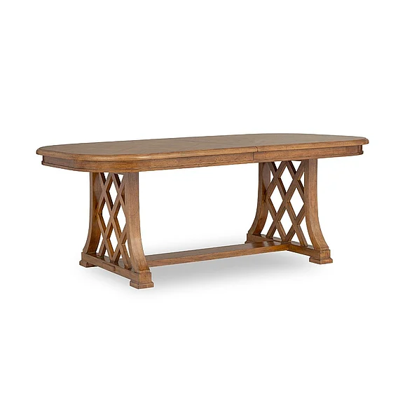 Legacy Classic Echelon Trestle Dining Table in Heritage Walnut 5380-422