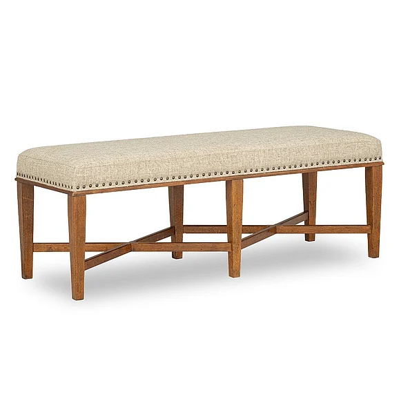 Legacy Classic Echelon Upholstered Bench in Heritage Walnut 5380-4800