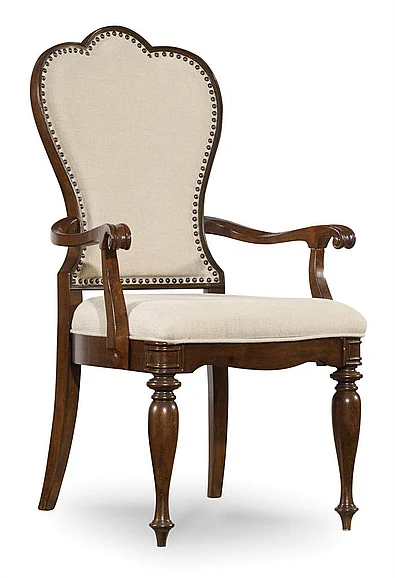 Hooker Furniture Leesburg Upholstered Arm Chair (Set of 2) in Mahogany 5381-75400