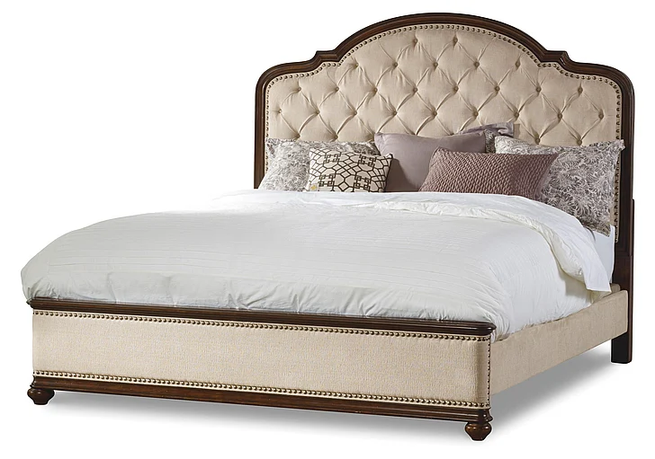 Hooker Furniture Leesburg King Upholstered Bed in Mahogany 5381-90866