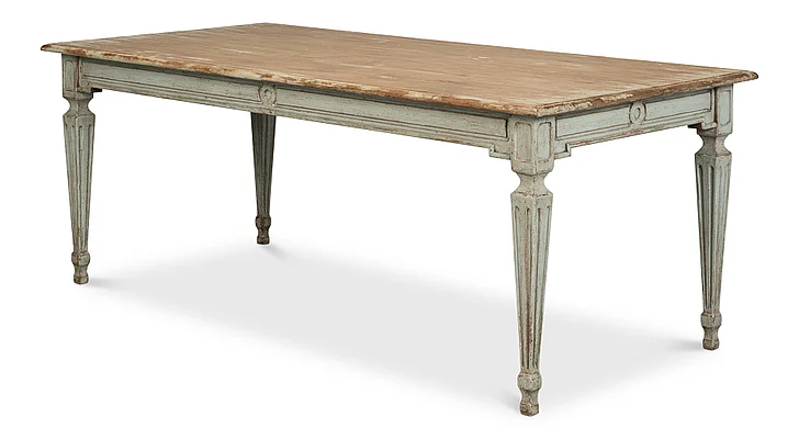 Sarreid Elise Dining Table in Sage/Natural 53856