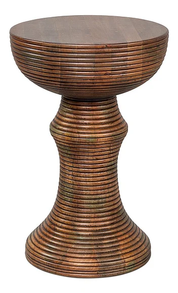 Sarreid Kayan Wood End Table in Brown 53931