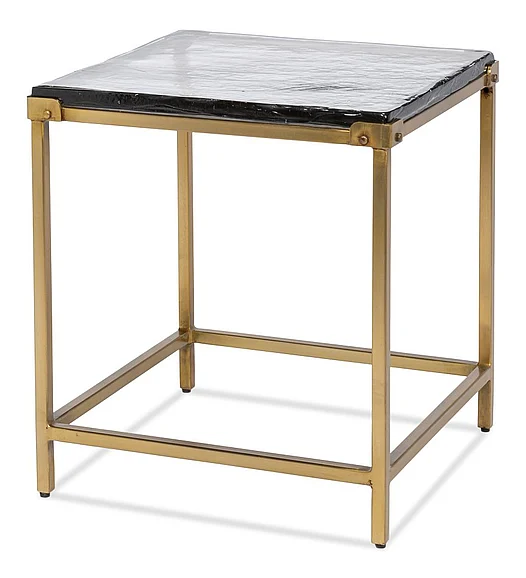 Sarreid Christian Side Table in Aged Brass 53955